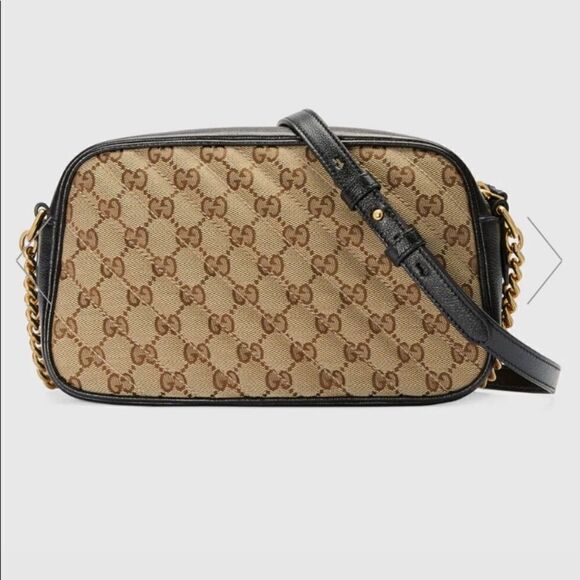 GUCCI
Monogram Matelasse Diagonal Small GG Marmont Chain Shoulder Bag - Picture 3 of 8